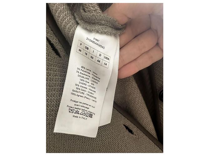 Increíble abrigo de lana Dior Gris - vista 5