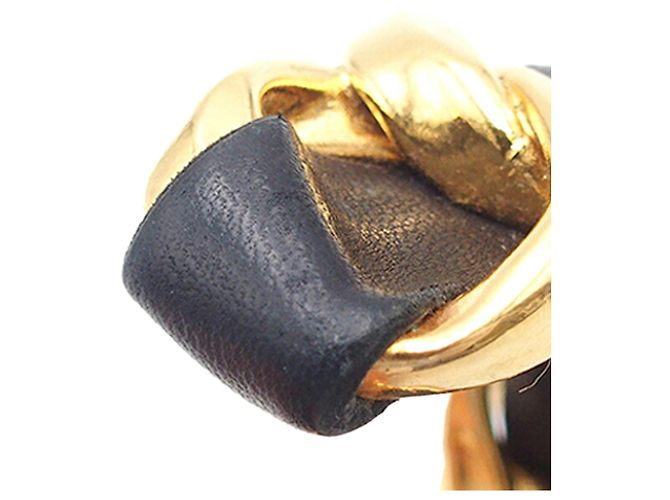 Pulseira de corrente trançada em couro banhada a ouro da Chanel Dourado - vista 6