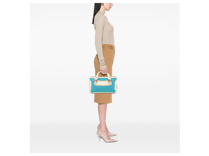 Céline Borsa Boogie in tela Macadam blu Celine - vista 7