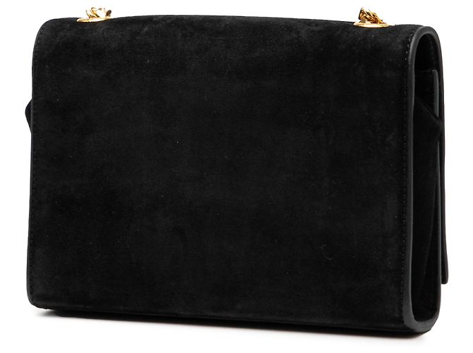 Saint Laurent Schwarz Klein Wildleder Monogramm Kate Quaste Umhängetasche - Ansicht 2