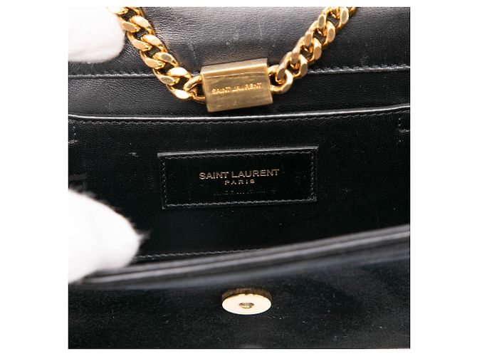 Saint Laurent Schwarz Klein Wildleder Monogramm Kate Quaste Umhängetasche - Ansicht 5