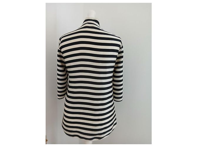 Blusa Liu.Jo a rayas con cuello de lazo negro blanco - vista 5