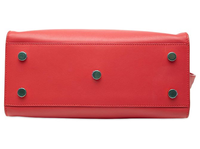 Borsa tote Downtown in pelle rossa con monogramma Saint Laurent Rosso - vista 3