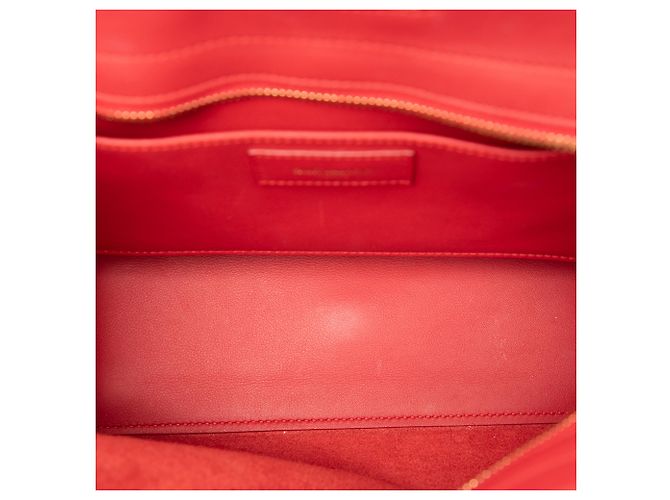 Borsa tote Downtown in pelle rossa con monogramma Saint Laurent Rosso - vista 4