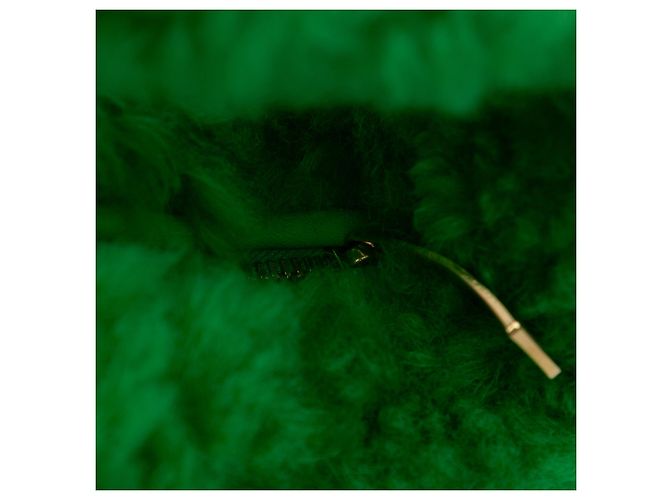Bottega Veneta Mini Jodie in shearling verde - vista 8