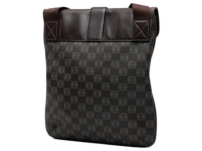 LOEWE Bandolera de lona recubierta con Anagrama marrón Castaño Marrón oscuro - vista 2