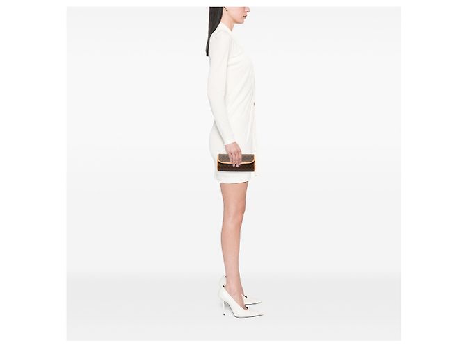 Céline Clutch de lona recubierta Macadam marrón Celine Castaño - vista 7