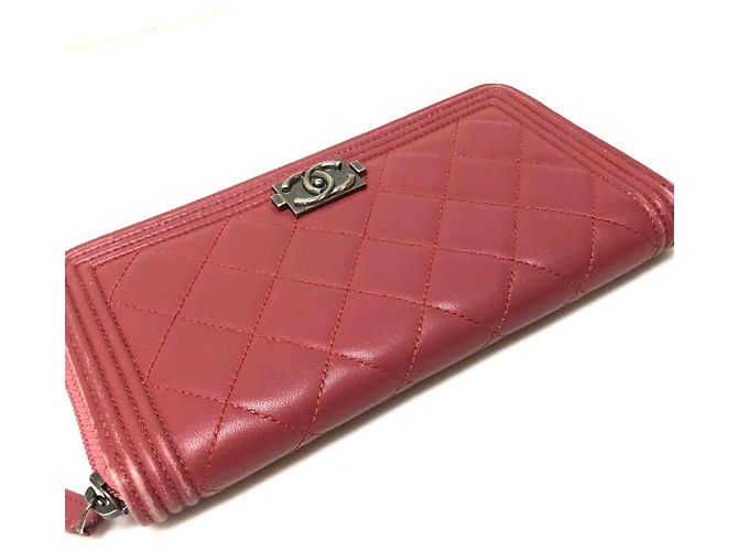 Chanel Boy runder Reißverschluss-Langgeldbeutel Pink - Ansicht 9