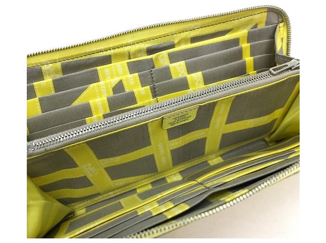 Cartera Larga Azap de Seda Hermès Amarillo - vista 5