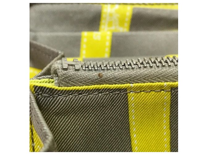 Cartera Larga Azap de Seda Hermès Amarillo - vista 6