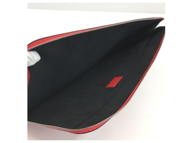 Pochette Jour GM in pelle Epi Louis Vuitton Rosso - vista 4