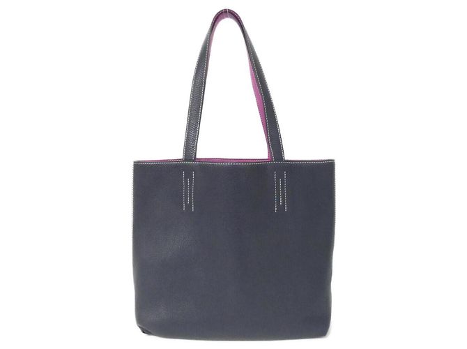 Borsa Hermès Double Sens 36 cm Blu - vista 2