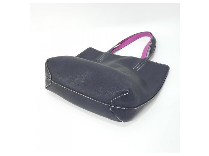 Borsa Hermès Double Sens 36 cm Blu - vista 3