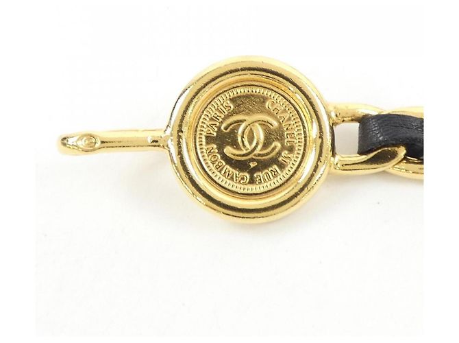 Cintura Standard Chanel in Nero e Oro D'oro - vista 4