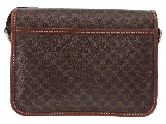 Céline Celine Vintage Macadam Schultertasche aus Canvas Mittel Braun - Ansicht 2