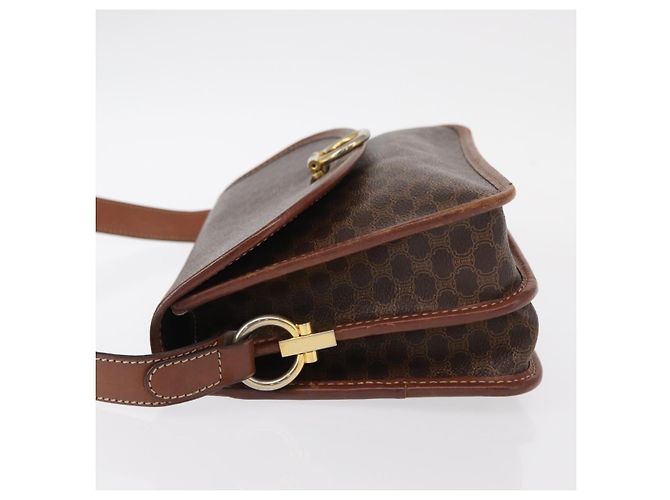 Céline Celine Vintage Macadam Schultertasche aus Canvas Mittel Braun - Ansicht 4