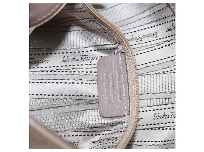 Salvatore Ferragamo Gancini Pelle Medium Rosa - vista 7