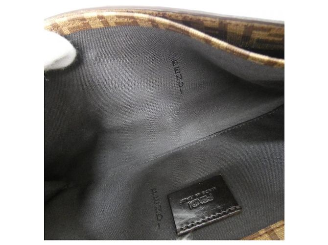 Fendi 8M0021 YG1 Langer Geldbeutel Braun Beige - Ansicht 8