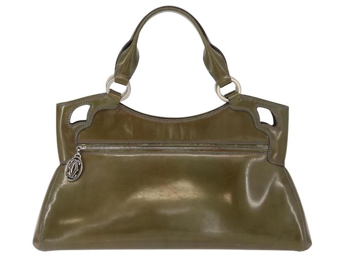 Cartier Borsa Marcello in pelle verniciata Cachi - vista 2