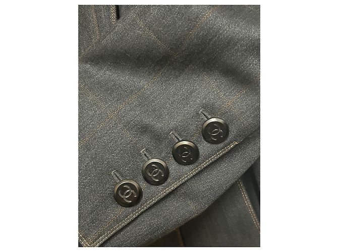 Conjunto de Calças Chanel - 1998 Cinza antracite - vista 6