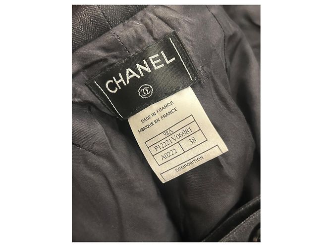 Conjunto de Calças Chanel - 1998 Cinza antracite - vista 7