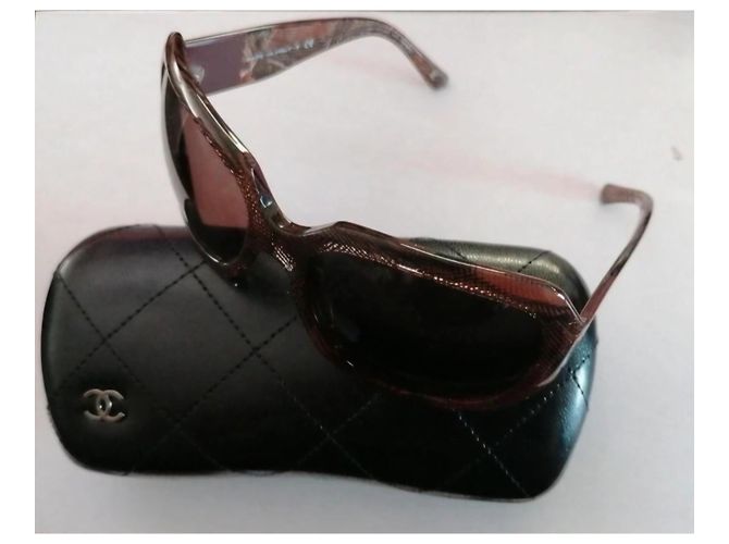 Occhiali da sole vintage Chanel Bronzo - vista 7