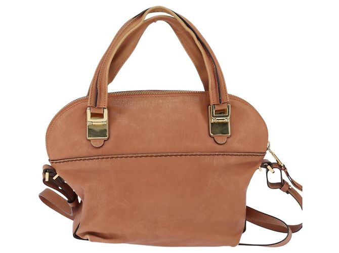 Chloé Angie Tote aus Leder Mittel Braun - Ansicht 2