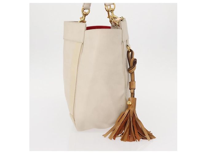 Chloé Borsa tote Eden in pelle Chloe Bianco - vista 4