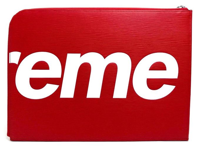 Pochette Jour GM Epi Louis Vuitton x Supreme Rosso - vista 2
