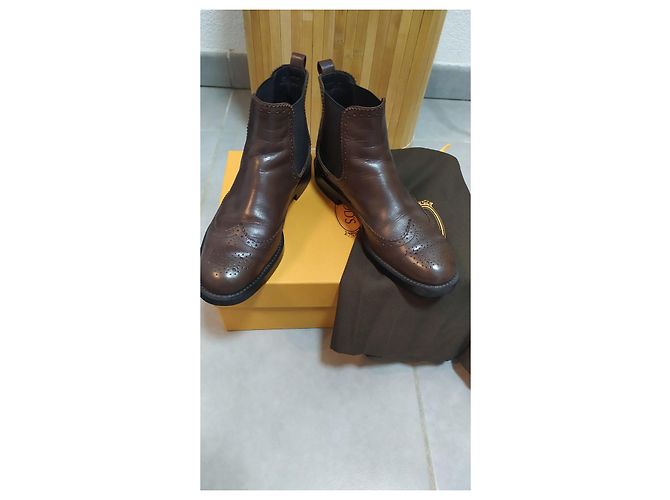Botines Chelsea Tod's de piel marrón oscuro - vista 2