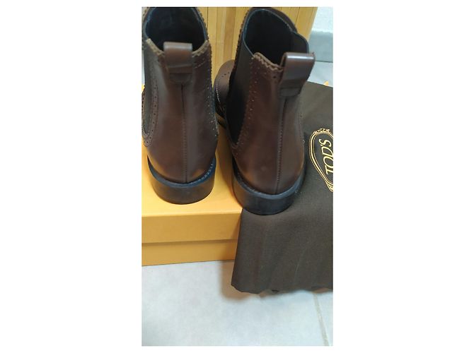 Botines Chelsea Tod's de piel marrón oscuro - vista 4