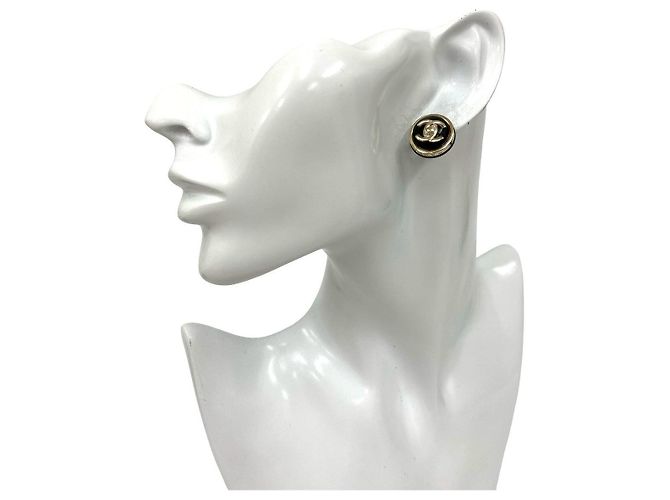 Timeless Pendientes Chanel Coco Mark Dorado Metálico - vista 2