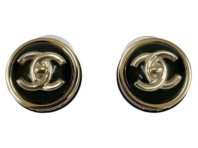 Timeless Pendientes Chanel Coco Mark Dorado Metálico - vista 5