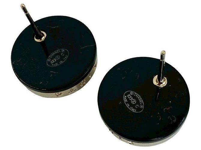 Timeless Pendientes Chanel Coco Mark Dorado Metálico - vista 7