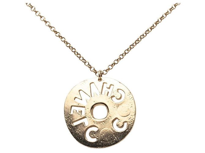 Timeless Collar de Péndulo de Cadena Chanel Dorado Metálico - vista 2