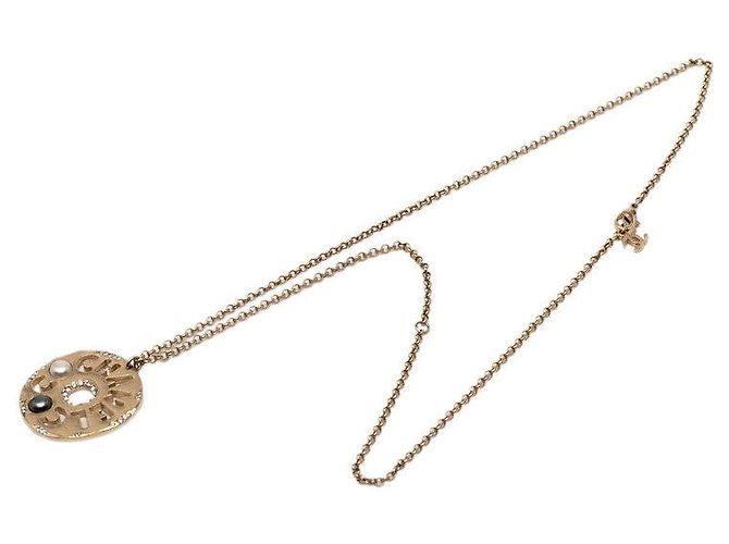 Timeless Collar de Péndulo de Cadena Chanel Dorado Metálico - vista 3