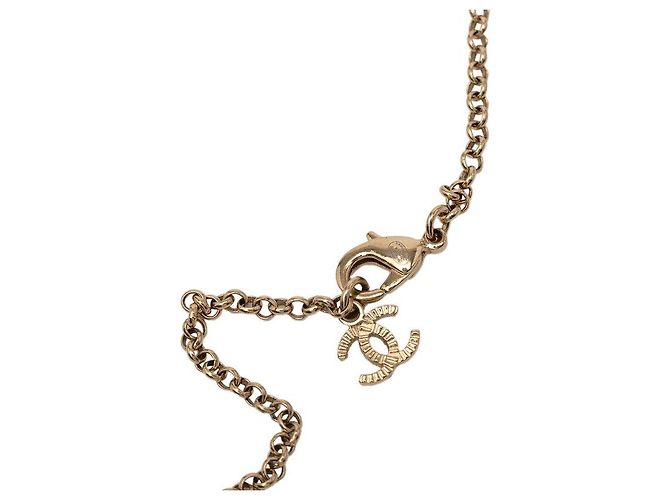 Timeless Collar de Péndulo de Cadena Chanel Dorado Metálico - vista 4