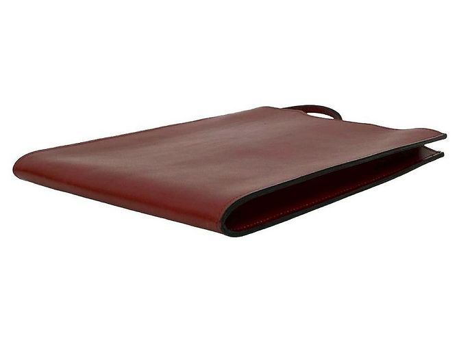 Borsa a spalla Oménite in vitello box di Hermès Rosso - vista 9