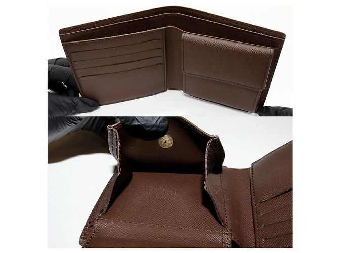 Portafoglio Marco Damier Louis Vuitton Marrone - vista 3