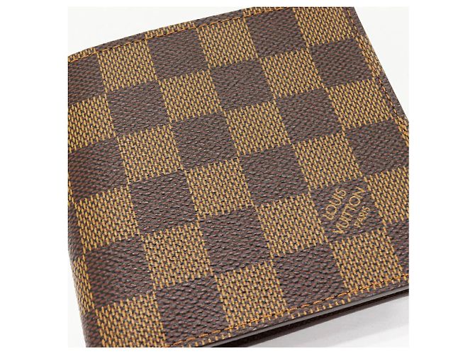 Portafoglio Marco Damier Louis Vuitton Marrone - vista 5