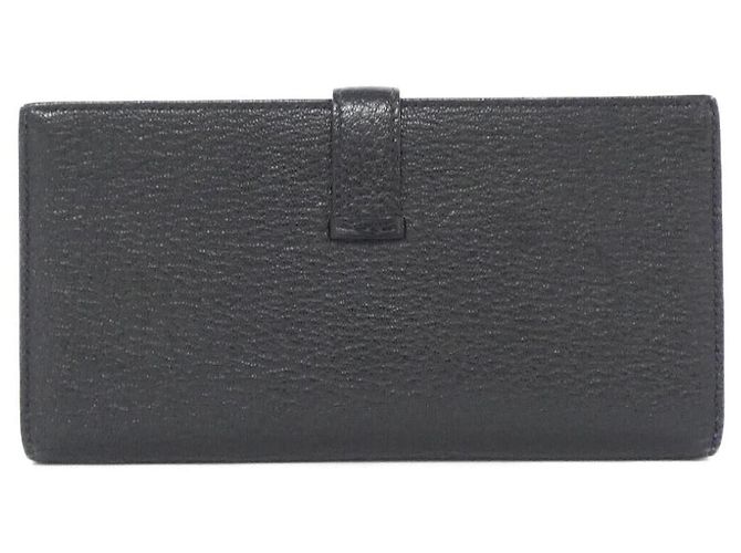 Cartera Larga Soufflet de Cabra Béarn de Hermès Noir - vue 2