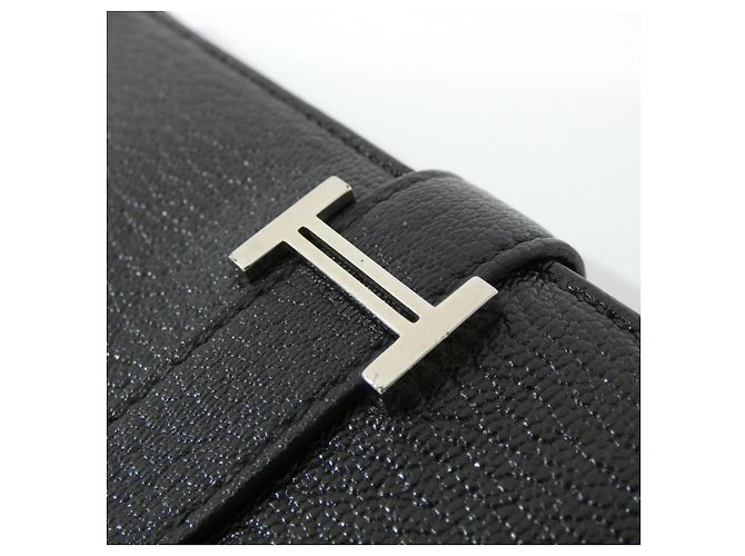 Cartera Larga Soufflet de Cabra Béarn de Hermès Noir - vue 4