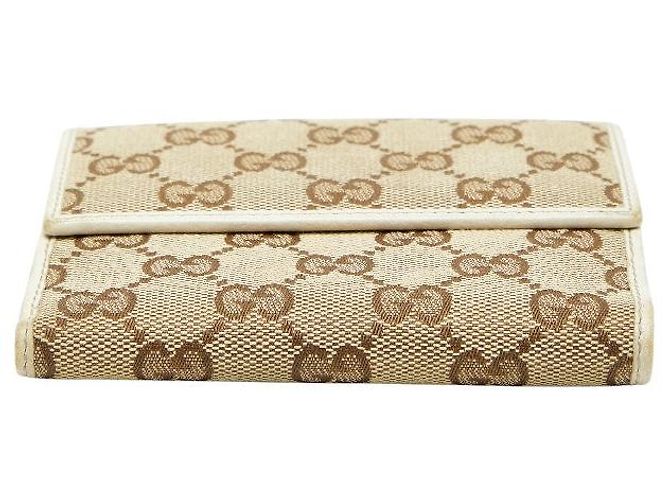 Gucci GG Canvas Bifold Geldbörse Braun Beige - Ansicht 3