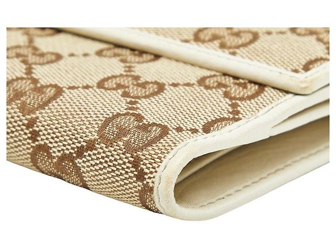 Gucci GG Canvas Bifold Geldbörse Braun Beige - Ansicht 4