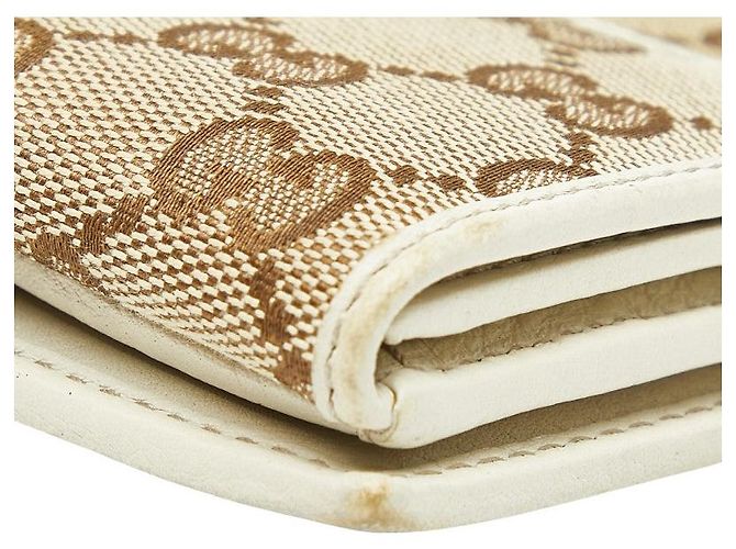 Gucci GG Canvas Bifold Geldbörse Braun Beige - Ansicht 6