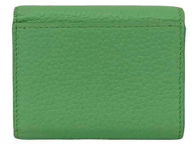 Portafoglio Trifold Capucines XS in pelle Louis Vuitton Verde - vista 3