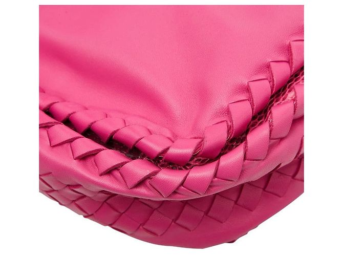 Bottega Veneta Intrecciato Python-Leder Schultertasche Pink - Ansicht 6