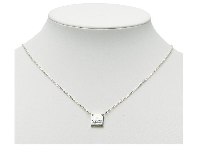 Collana Mini Quadrata SV925 Gucci Argento Metallico - vista 6
