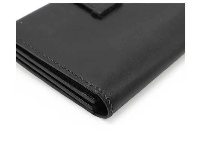 Porte-cartes en Box Calf Béarn d'Hermès Noir - vue 3
