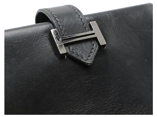 Porte-cartes en Box Calf Béarn d'Hermès Noir - vue 4